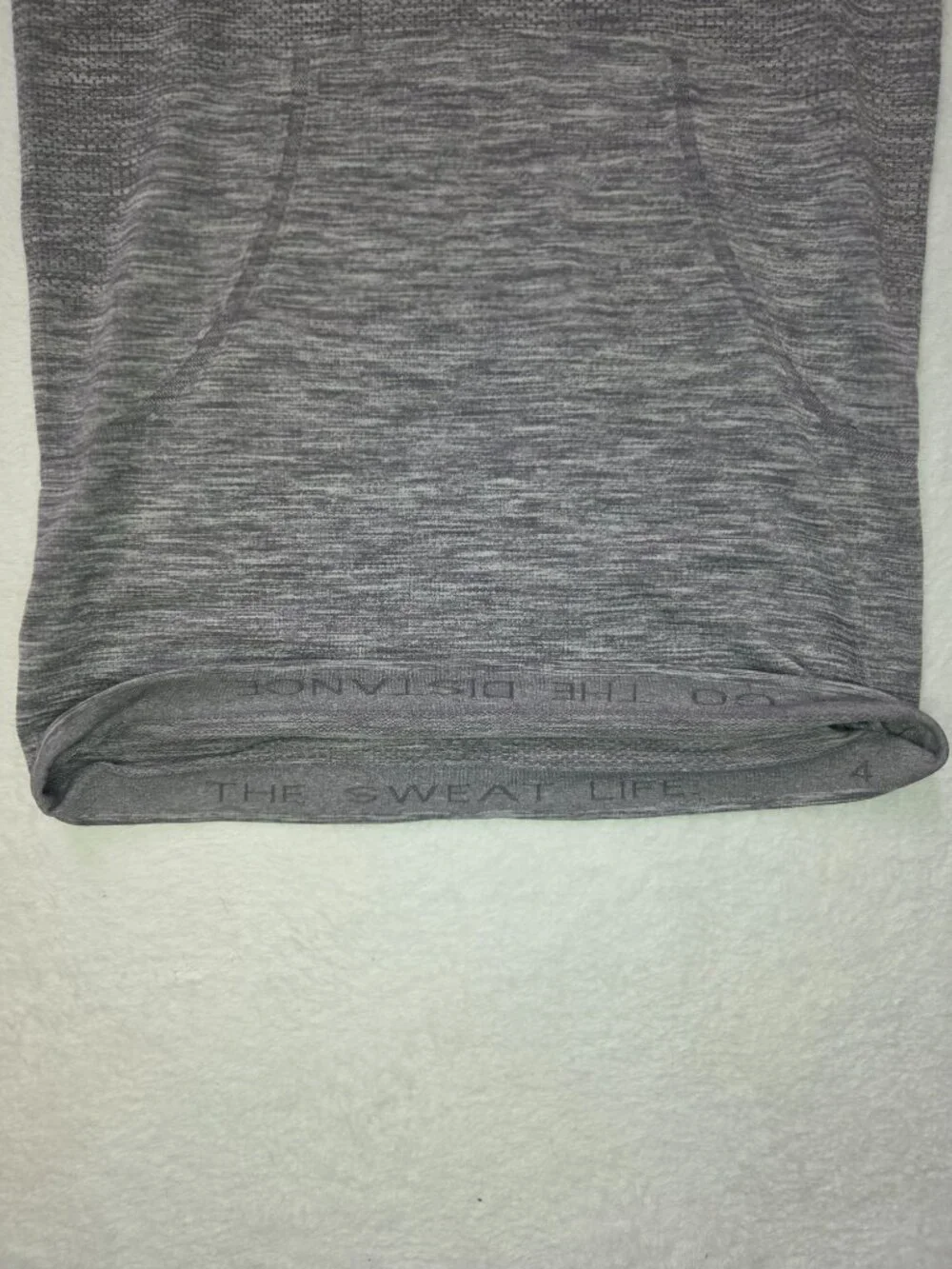 LULULEMON Swiftly Tech Short Sleeve 2.0 Hip Length 4 Heathered Slate Gray
